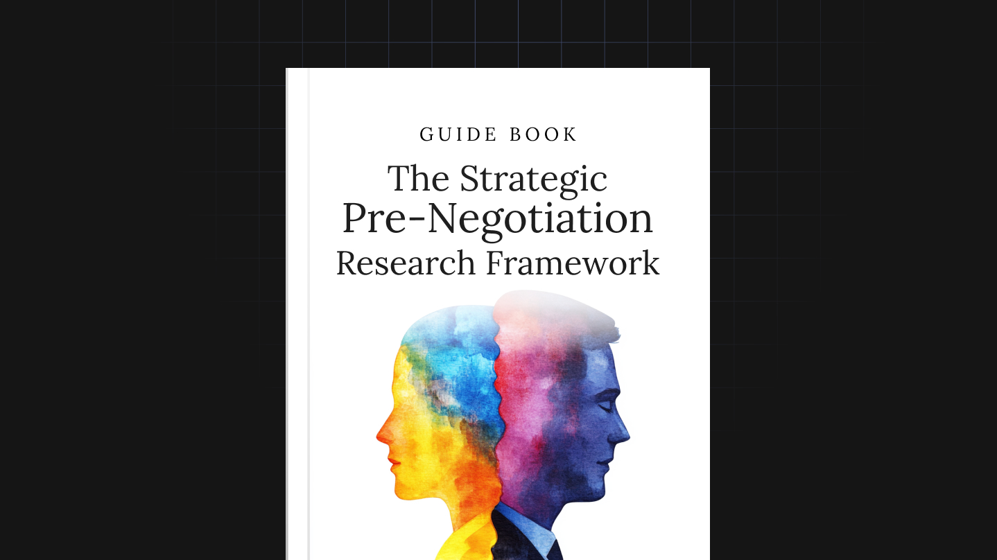 The Strategic Pre-Negotiation Research Framework