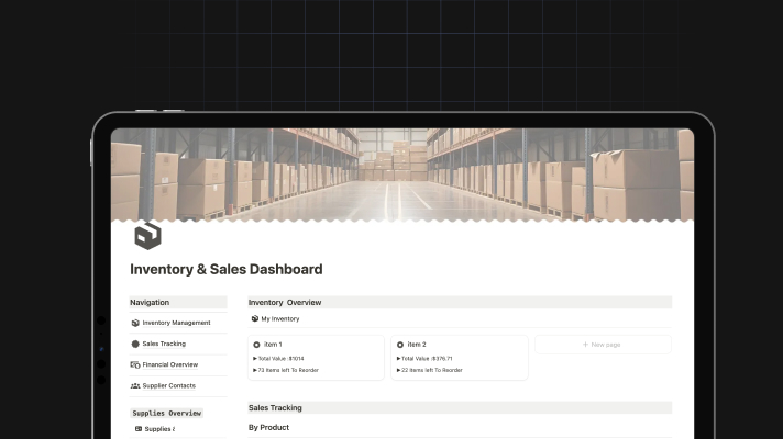 Inventory & Sales Dashboard